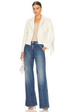 Kravitz Fringe Leather Jacket Cream -FREE PEOPLE || Nike || Steve Madden Sales Store LAGR WO164 V5