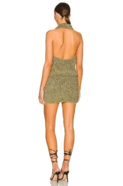 Lyon Halter Dress Antique Gold -FREE PEOPLE || Nike || Steve Madden Sales Store LOVF WD3234 V3