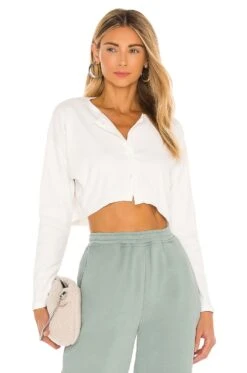 Keaton Cropped Top White
