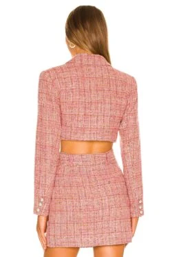 Amira Cropped Blazer Pink Multi -FREE PEOPLE || Nike || Steve Madden Sales Store LOVF WO440 V3