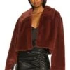 Sonny Cropped Coat Maroon
