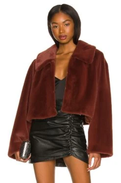 Sonny Cropped Coat Maroon