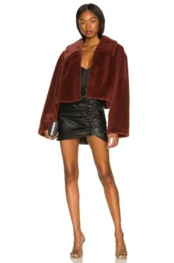 Sonny Cropped Coat Maroon -FREE PEOPLE || Nike || Steve Madden Sales Store LOVF WO445 V4