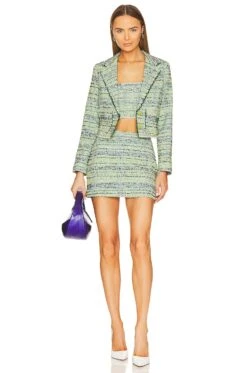 Beach Tweed Jacket Neon Green Beach Tweed -FREE PEOPLE || Nike || Steve Madden Sales Store LSPB WO18 V5