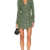 VESTIDO AVANTI Electric Green Tweed