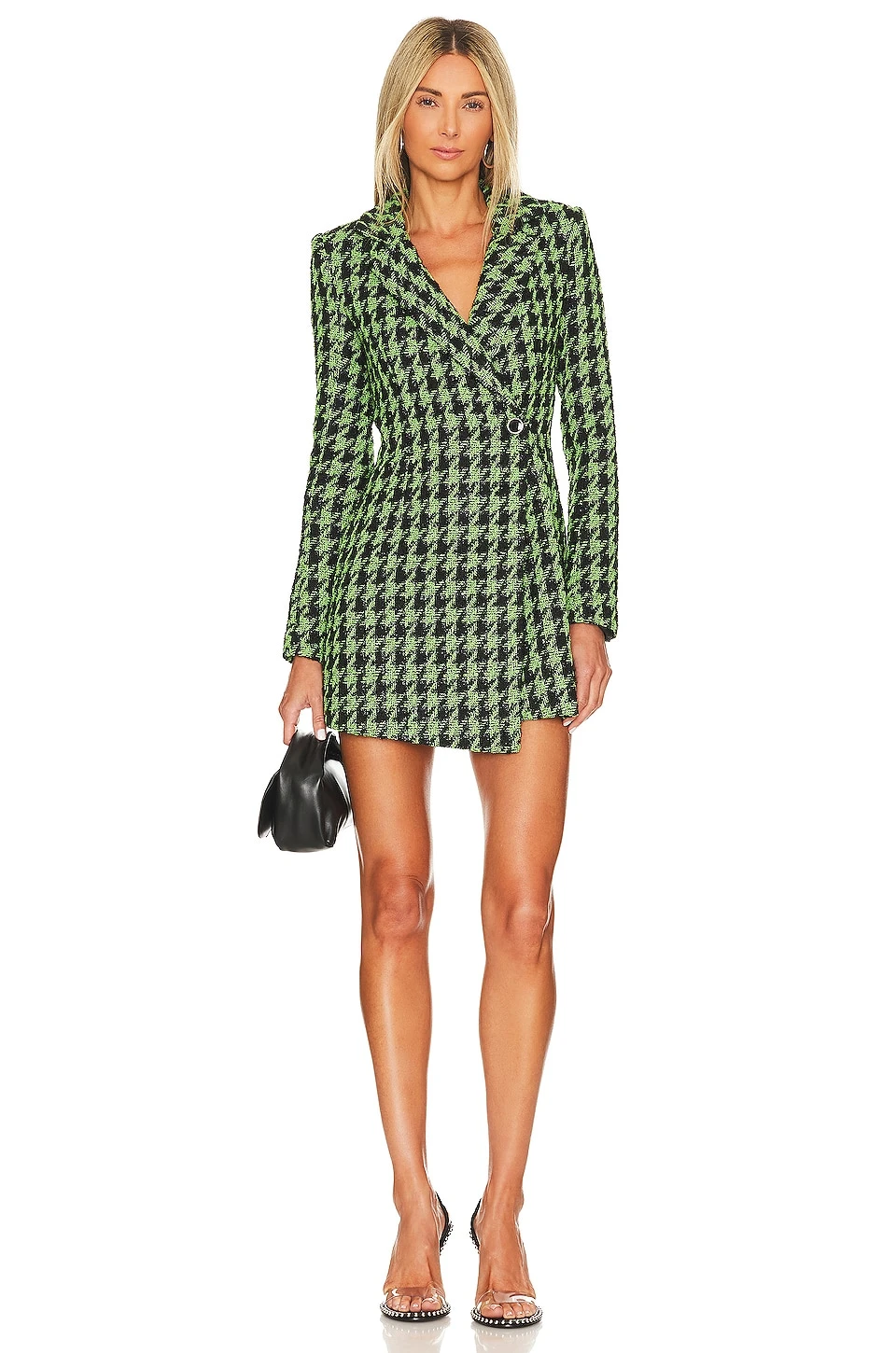 VESTIDO AVANTI Electric Green Tweed