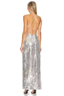 Jovanna Embellished Gown Silver -FREE PEOPLE || Nike || Steve Madden Sales Store MALR WD1222 V4