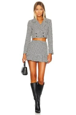 Jayla Cropped Blazer Houndstooth -FREE PEOPLE || Nike || Steve Madden Sales Store MALR WO107 V4