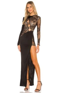 X REVOLVE Hillary Gown Black