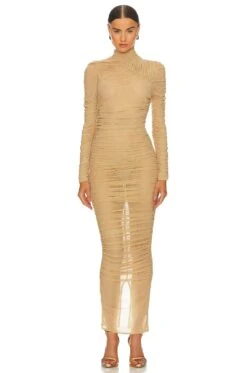 Serena Dress Golden Nude