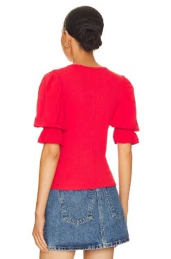 Kenzie Flounce Sleeve Tee Golden Gate -FREE PEOPLE || Nike || Steve Madden Sales Store NATI WS894 V3