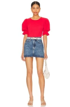 Kenzie Flounce Sleeve Tee Golden Gate -FREE PEOPLE || Nike || Steve Madden Sales Store NATI WS894 V4