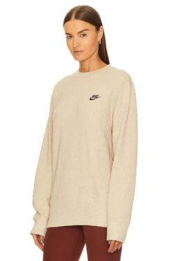 Nike Brushed Back Crew Neck Sweatshirt Limestone -FREE PEOPLE || Nike || Steve Madden Sales Store NIKR MK14W V3