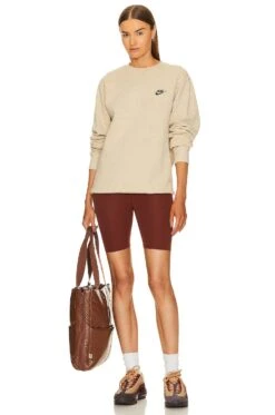 Nike Brushed Back Crew Neck Sweatshirt Limestone -FREE PEOPLE || Nike || Steve Madden Sales Store NIKR MK14W V5