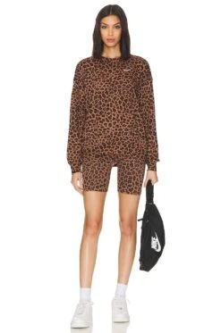 Nike 7-inch All-over Leopard Print Shorts Archaeo Brown -FREE PEOPLE || Nike || Steve Madden Sales Store NIKR WF147 V4