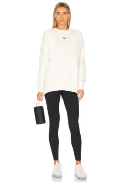 Nike NSW Fleece Crewneck Sweatshirt Sail & Black -FREE PEOPLE || Nike || Steve Madden Sales Store NIKR WK110 V4