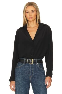 NILI LOTAN Julien Shirt Black