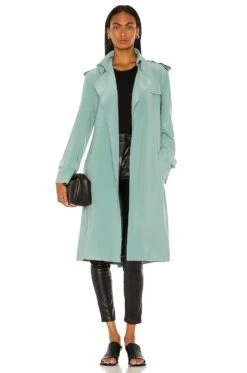 Norma Kamali Double Breasted Trench Vintage Mint