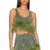 OSEREE Lumiere Plumage Top Green