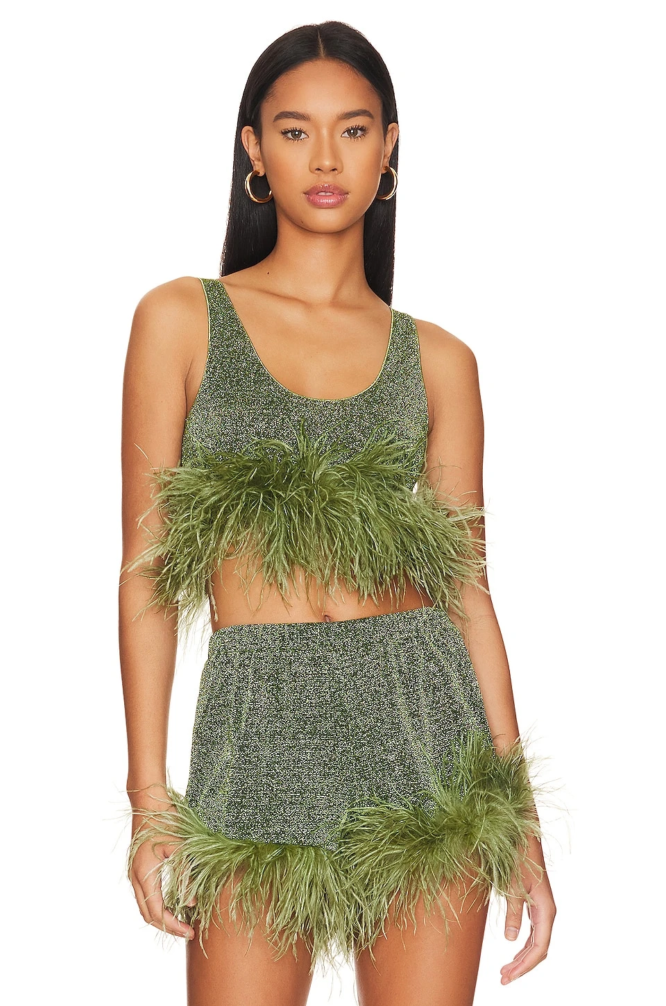 OSEREE Lumiere Plumage Top Green 1 OSEREE Lumiere Plumage Top Green