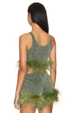 OSEREE Lumiere Plumage Top Green 7 OSEREE Lumiere Plumage Top Green -FREE PEOPLE || Nike || Steve Madden Sales Store OSSE WS11 V3