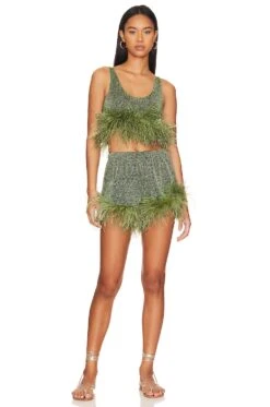 OSEREE Lumiere Plumage Top Green 8 OSEREE Lumiere Plumage Top Green -FREE PEOPLE || Nike || Steve Madden Sales Store OSSE WS11 V4
