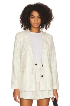 RAILS Stanton Blazer Ivory Pinstripe