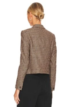 Rag & Bone Bella Blazer Brown Houndstooth -FREE PEOPLE || Nike || Steve Madden Sales Store RGBR WO81 V3