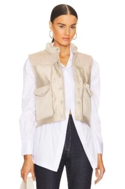 Rag & Bone GILET ERICA Taupe