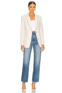 Elfie Blazer White -FREE PEOPLE || Nike || Steve Madden Sales Store ROFR WO69 V5