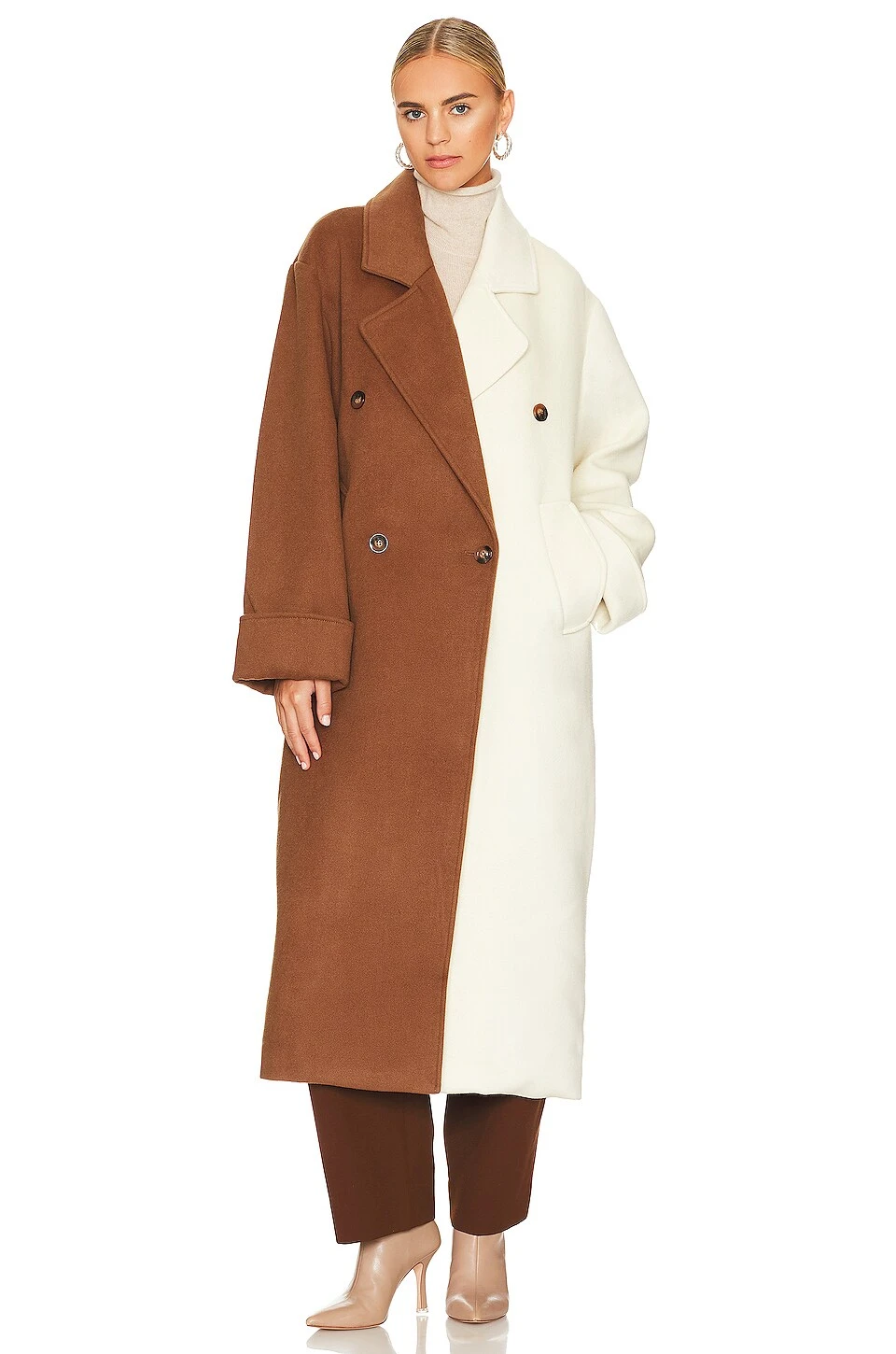 Minka Coat Ivory & Mahogany 2 Minka Coat Ivory & Mahogany - Image 2