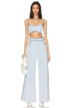 Avery Top Sky Blue -FREE PEOPLE || Nike || Steve Madden Sales Store SBNA WS98 V4