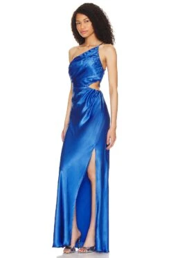 Shona Joy Oliviera Gathered Asymmetric Maxi Dress Strong Blue 6 Shona Joy Oliviera Gathered Asymmetric Maxi Dress Strong Blue -FREE PEOPLE || Nike || Steve Madden Sales Store SHON WD487 V3
