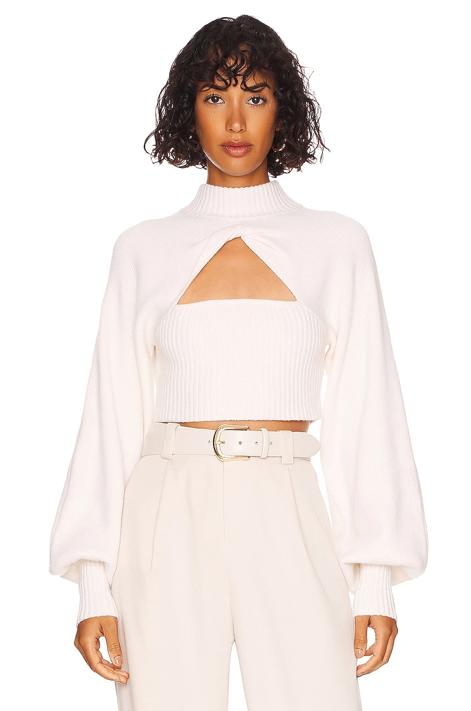 Lia Crop Knit Top Cream 1 Lia Crop Knit Top Cream