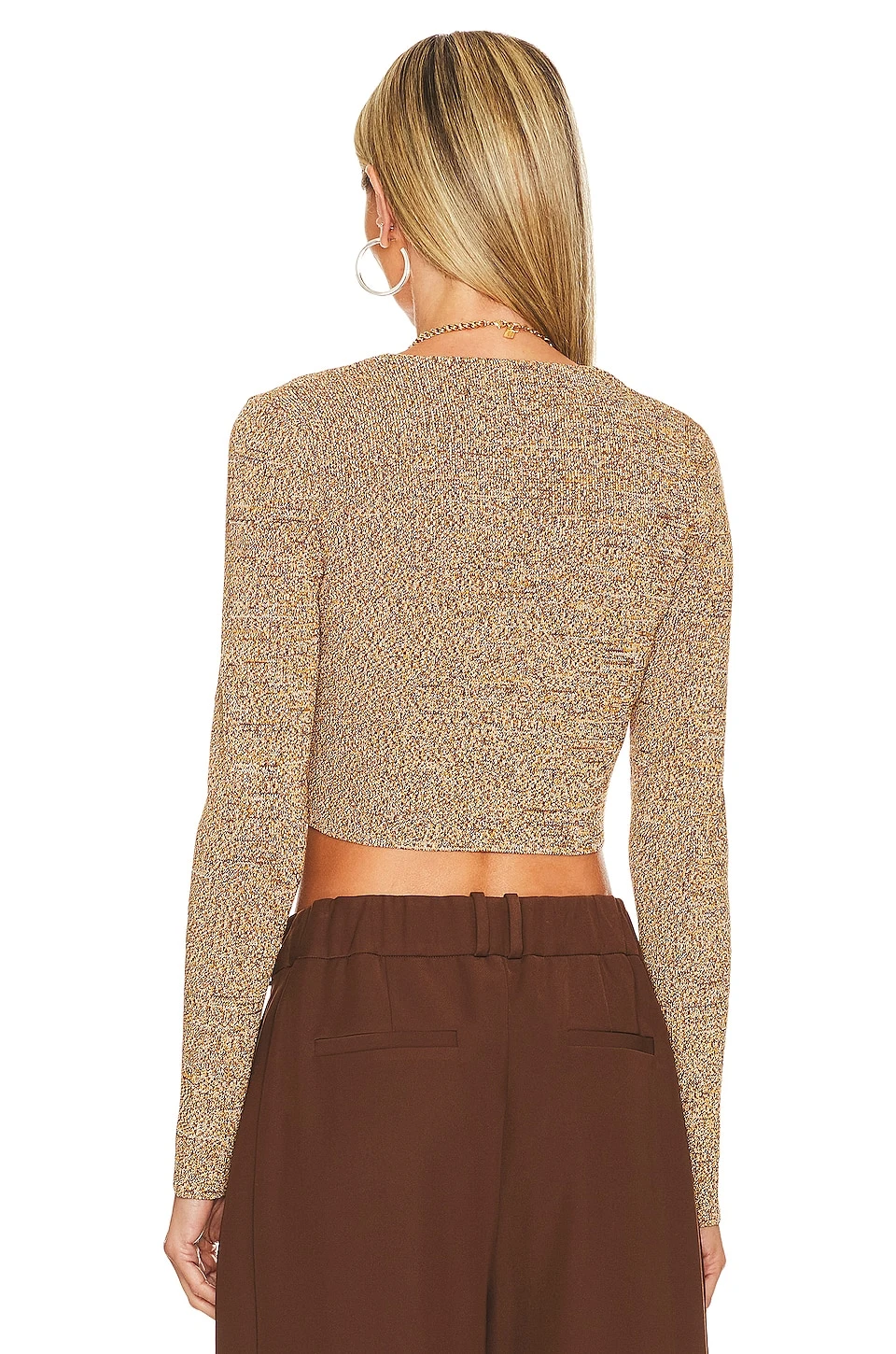 Solid & Striped The Molly Cardigan Espresso, Marigold & Eggshell 3 Solid & Striped The Molly Cardigan Espresso, Marigold & Eggshell - Image 3