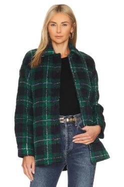 Steve Madden Belle Plaid Shacket Ponderosa Pine