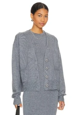 Song Of Style Sammie Cardigan Charcoal Grey