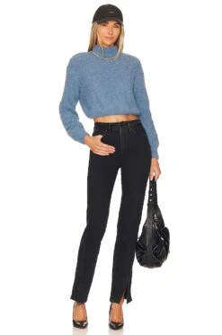 Gia Long Sleeve Sweater Blue -FREE PEOPLE || Nike || Steve Madden Sales Store SPDW WK197 V4