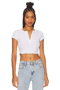 Muara Henley Baby Tee White