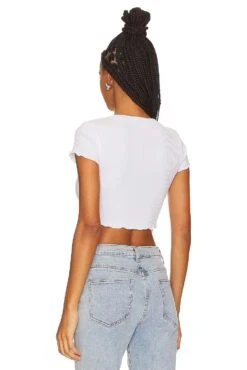 Muara Henley Baby Tee White -FREE PEOPLE || Nike || Steve Madden Sales Store SPDW WS1785 V3