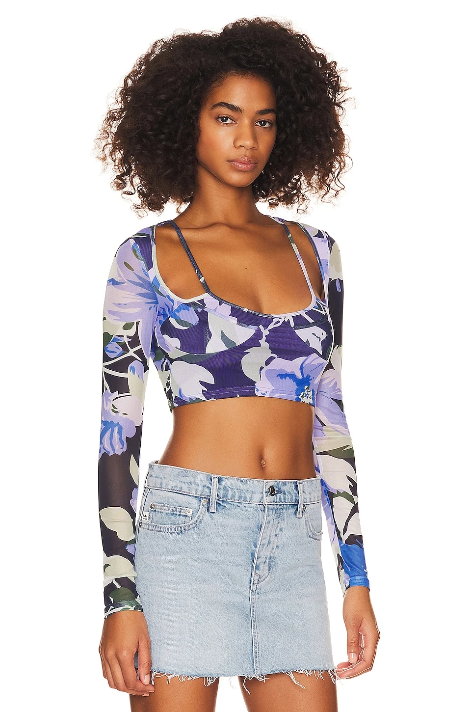 Benedita Crop Top Floral Multi 2 Benedita Crop Top Floral Multi - Image 2