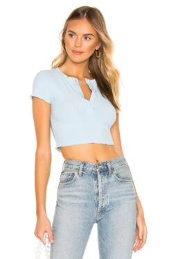 Muara Henley Baby Tee White -FREE PEOPLE || Nike || Steve Madden Sales Store SPDW WS189 V1