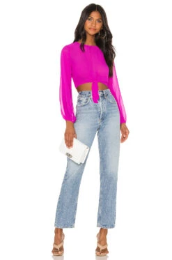 Jemma Tie Front Shirt Fuchsia -FREE PEOPLE || Nike || Steve Madden Sales Store SPDW WS574 V4