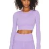 Spiritual Gangster Serene Twist Back Top Cool Violet