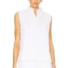 THEORY Sleeveless Polo White
