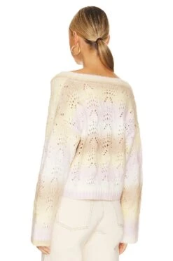 Nedra V Neck Sweater Light Pink Multi -FREE PEOPLE || Nike || Steve Madden Sales Store TULA WK615 V3