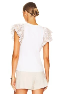 Veronica Beard Juliana Top White & Argan -FREE PEOPLE || Nike || Steve Madden Sales Store VBRD WS108 V3