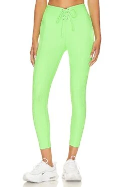 Ribbed Football Legging Neon Kiwi