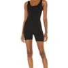 Johanna Rib Onesie Black