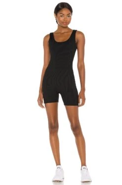 Johanna Rib Onesie Black